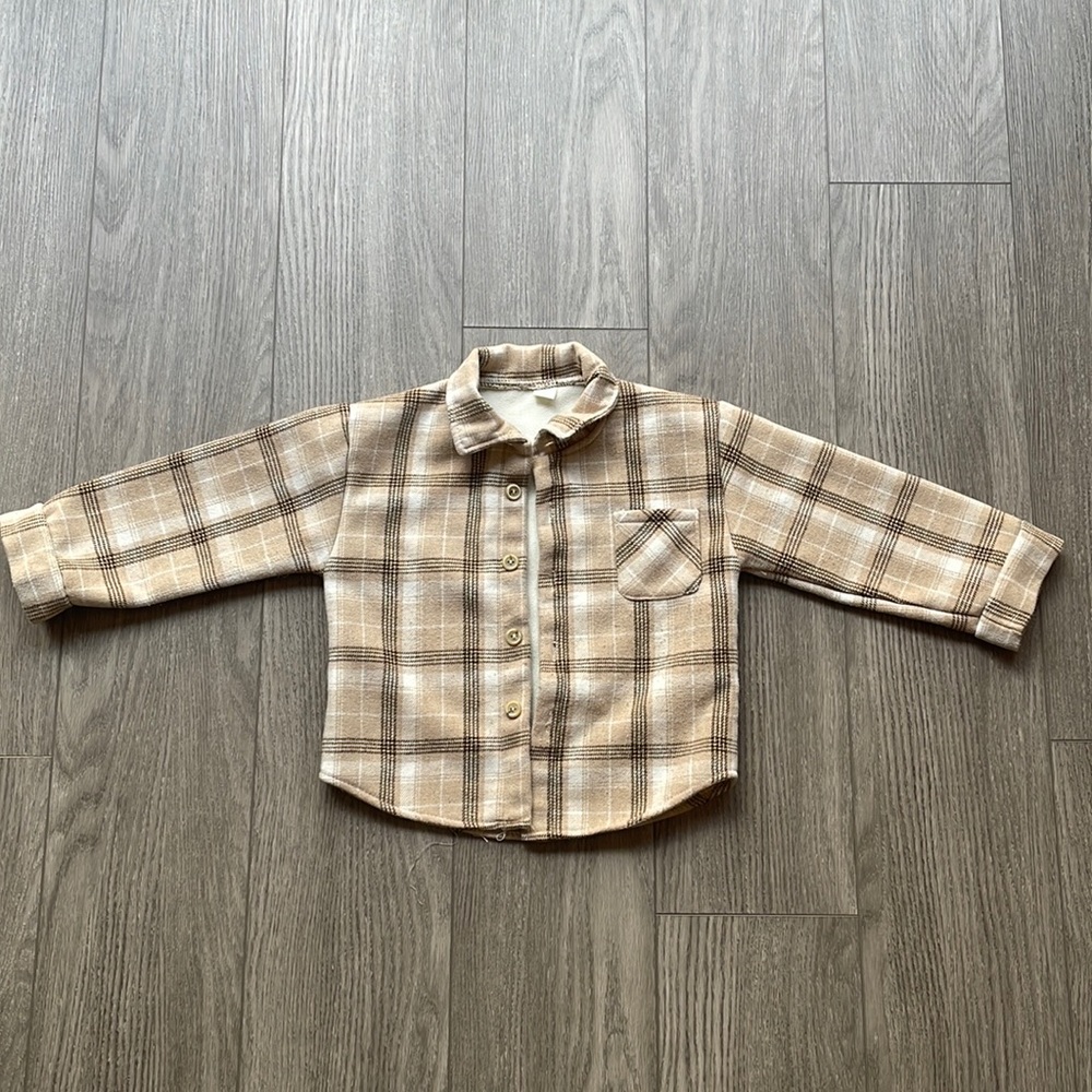 Kids/toddler button down flannel jacket. Very soft!